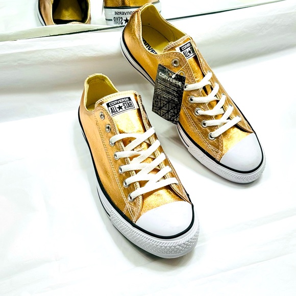 😁SOLD😁 Converse Men’s Metallic Rose Gold Sneakers Sz 11.5 - Picture 7 of 9